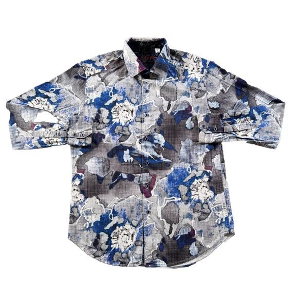 Robert Graham Other - Robert Graham Shirt Men's Small Chisum Trail Abstract Floral Classic Flip Cuff